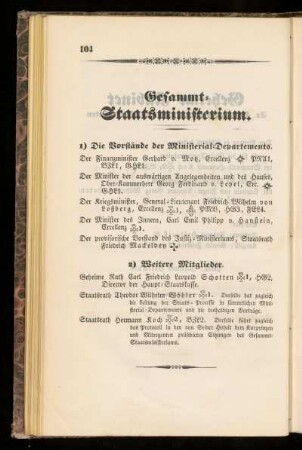 Gesammt=Staatsministerium.