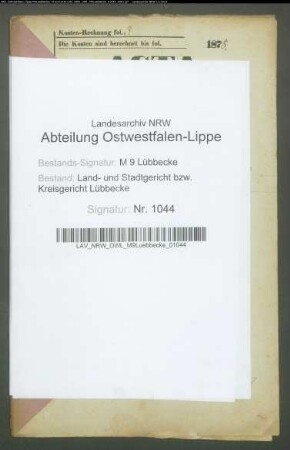 Erblasser: Rüter, Christian Friedrich: