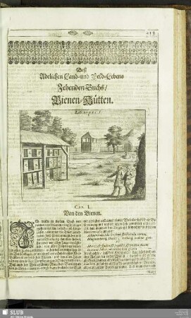 Deß Adelichen Land- und Feld-Lebens Zehenden Buchs, Bienen-Hütten