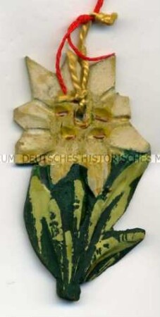 WHW-Abzeichen, Edelweiß aus der Serie "Alpenblumen", Straßensammlung im Gau München-Oberbayern vom November 1935