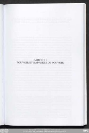 Partie II : Pouvoir Et Rapports De Pouvoir