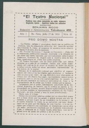Pro domo nostra