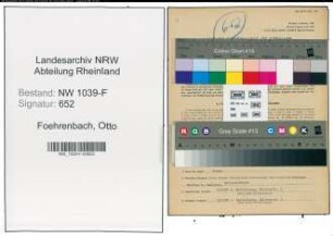Entnazifizierung Otto Foehrenbach , geb. 25.09.1901 (Diplomhandelslehrer)