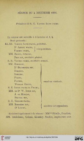 Séance du 4 décembre 1896