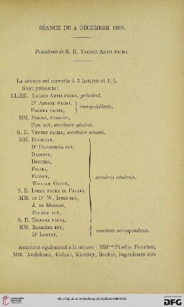 Séance du 4 décembre 1896