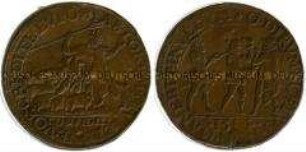 Niederlande, Historienpfennig, Ermordung Wilhelms von Oranien