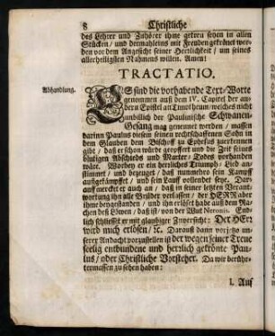 8-32, Tractatio.