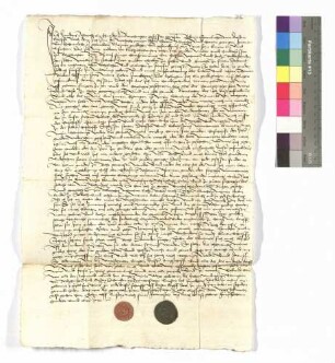 Endres Albrecht, Schneider zu Beutingen, Diebstahl; Siegel: Beringer von Berlichingen und Caspar Schenk von Winterstetten.