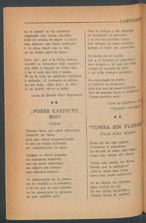 "Tumba sin flores" : (Vals para piano)