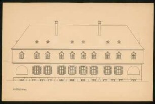 Entwurf zu einem Doppelwohnhaus: Ansicht 1:50