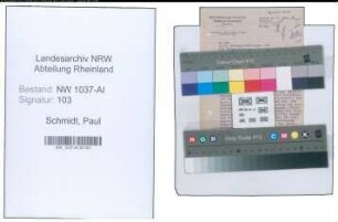 Entnazifizierung Paul Schmidt , geb. (Oberregierungsrat)