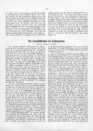 Die Hausbibliothek der Hohenzollern