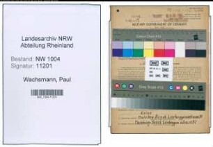 Entnazifizierung Paul Wachsmann , geb. 29.06.1899 (Lokfuehrer)