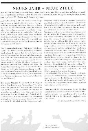Neues Jahr - neue Ziele