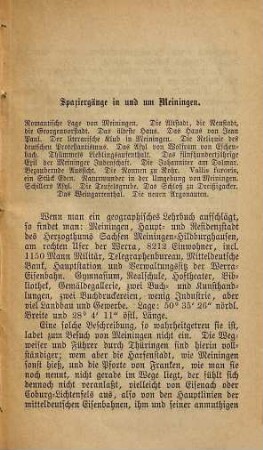 Meiningen, die Pforte von Franken, die Harfenstadt