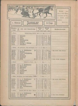 1. Monat Januar [bis 12. Monat Dezember]