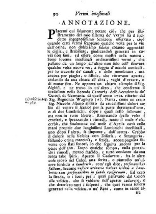 VII. Vermi intestinali Annotazione