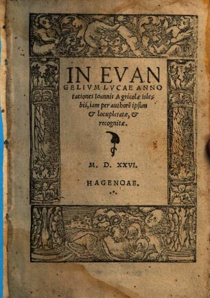 In evangelium Lucae annotationes