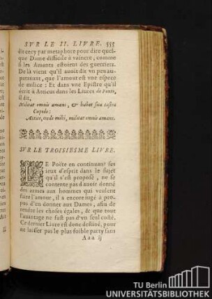 Svr Le Troisiesme Livre.