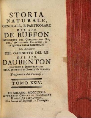 Storia Naturale, Generale E Particolare, 24