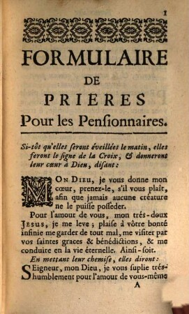 Formulaire de prières
