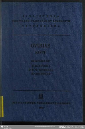 P. Ovidi Nasonis Fastorum libri sex