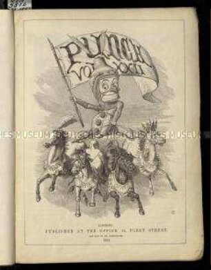 Satirische Zeitschrift "Punch oder The London Charivari. 22. Vol. 1852