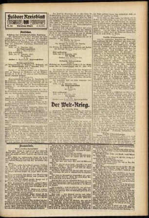 Zweite Ausgabe vom Samstag, den 04. Dezember 1915.