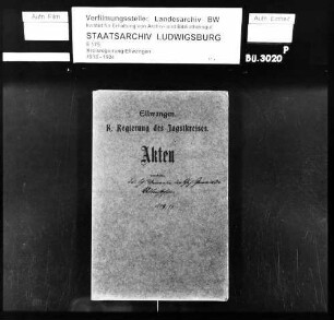 Schuldenwesen der Gesamt- und der Teilgemeinde Uttenhofen sowie der Teilgemeinden Raibach und Tullau