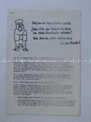 Hektografierte Propagandaschrift zur Kollektivierung der Landwirtschaft