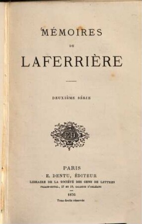 Mémoires de Laferrière, 2