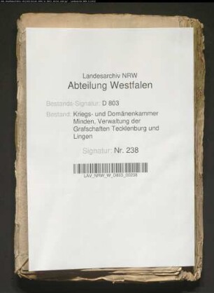 Verpachtung der Lingenschen Domänenstücke