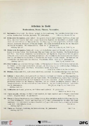 Arbeiten in Gold (Nr. 657-777)