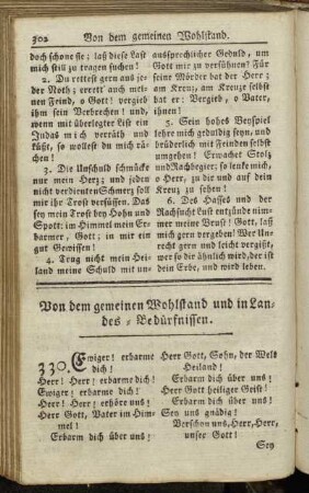 Von dem gemeinen Wohlstand und in Landes-Bedürfnissen.