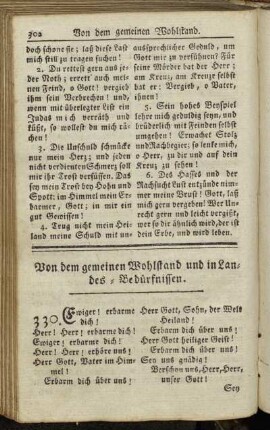 Von dem gemeinen Wohlstand und in Landes-Bedürfnissen.