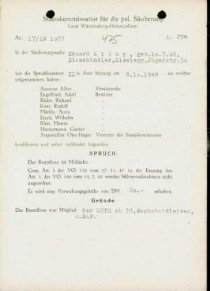 Kling, Eduard