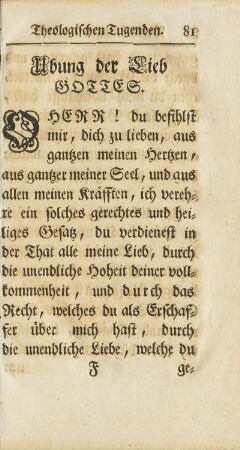 Ubung der Lieb gottes