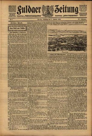 Dritte Ausgabe vom Samstag, den 02. Januar 1909.