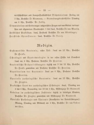 15-17, Medizin