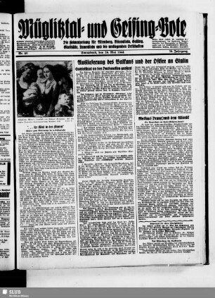 Müglitztal- und Geising-Bote : die Heimatzeitung für Altenberg, Bärenstein, Geising, Glashütte, Lauenstein und die umliegenden Ortschaften