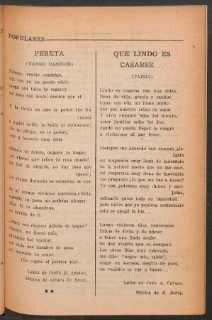 Que lindo es casarse... : (Tango)