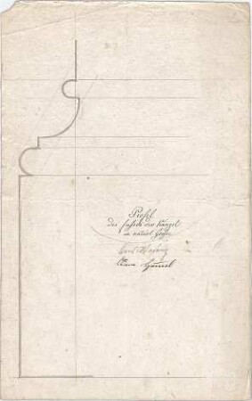 Voit, August von; Kirchheimbolanden; Synagoge - Kanzel - Fußprofil (Detail)