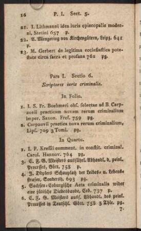 Sectio 6. Scriptores iuris criminalis.