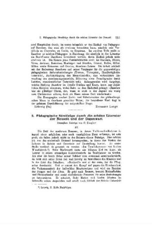 Pädagogische Streifzüge durch die schöne Literatur der Neuzeit und der Gegenwart : (Fortsetzung)