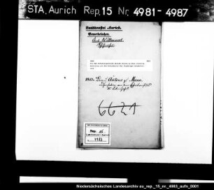 Die dem Schustergesellen Berend Antons in Marx erteilte Befreiung von dem Erfordernis des 25-jährigen Mindestalters