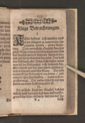 Kluge Betrachtungen.