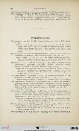 Ornamentstiche (Nr. 2780-2788)