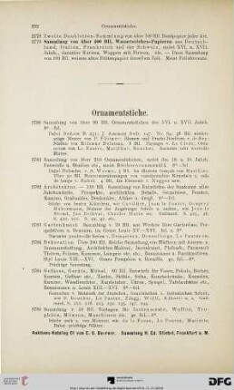 Ornamentstiche (Nr. 2780-2788)