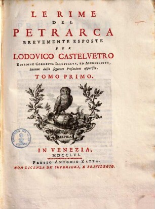 Le rime del Petrarca, 1