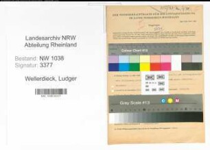 Entnazifizierung Ludger Wellerdieck , geb. 03.10.1921 ()